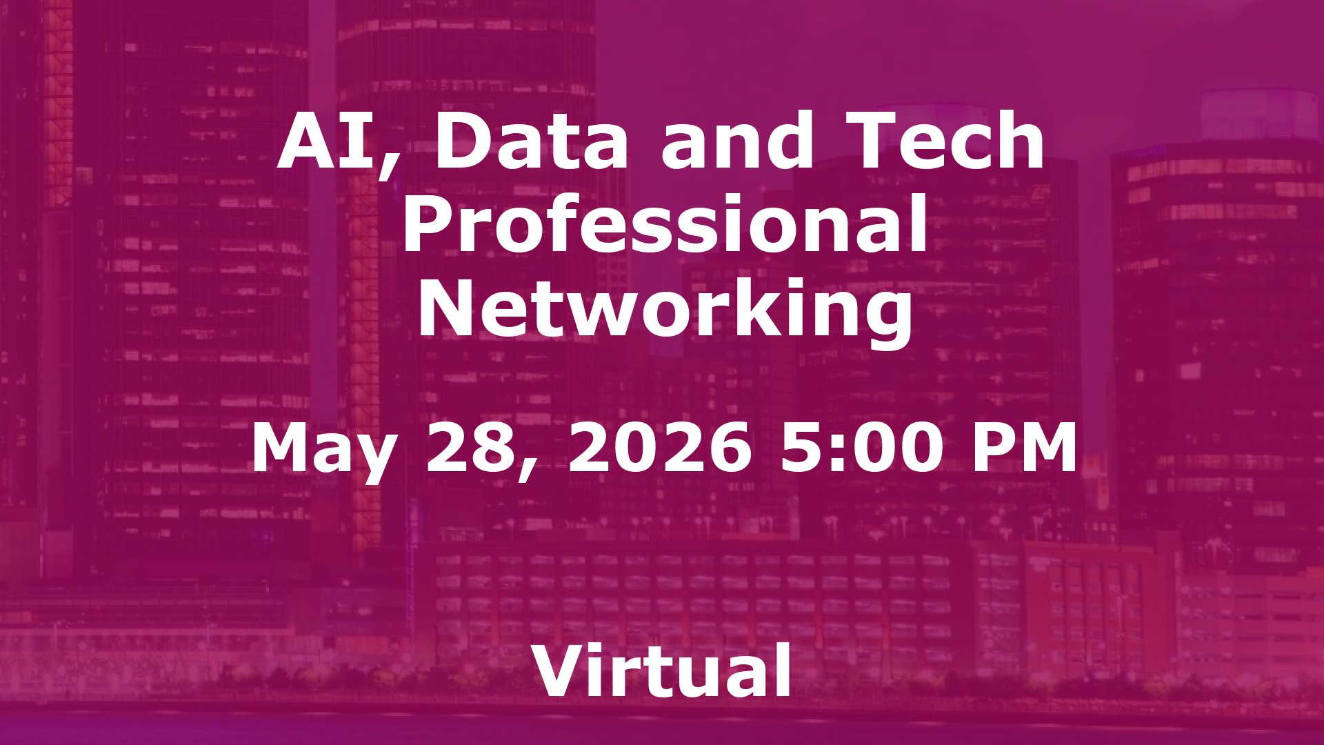 AI, Data and Tech Professional Networking event image